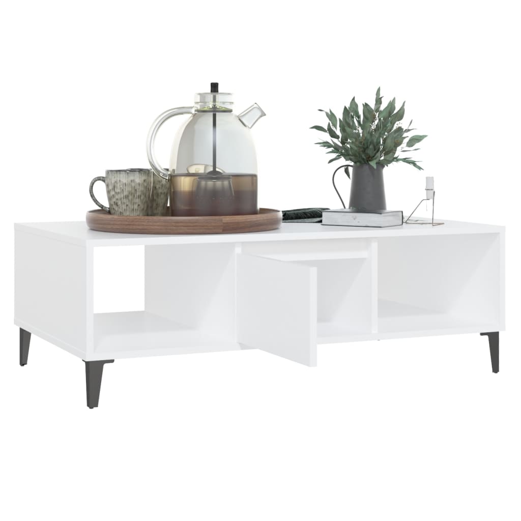 Mesa de centro 103,5x60x35 cm contraplacado branco