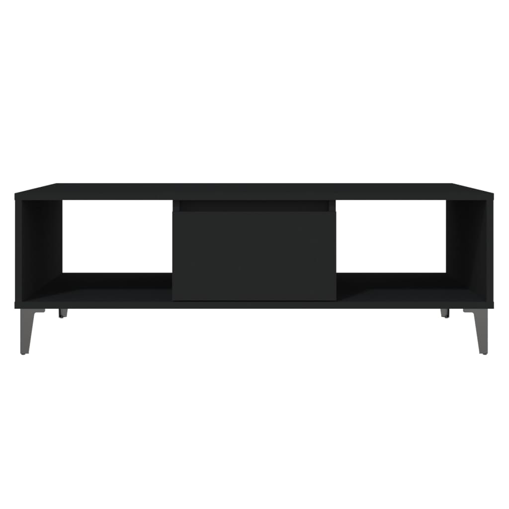 Mesa de centro 103,5x60x35 cm contraplacado preto