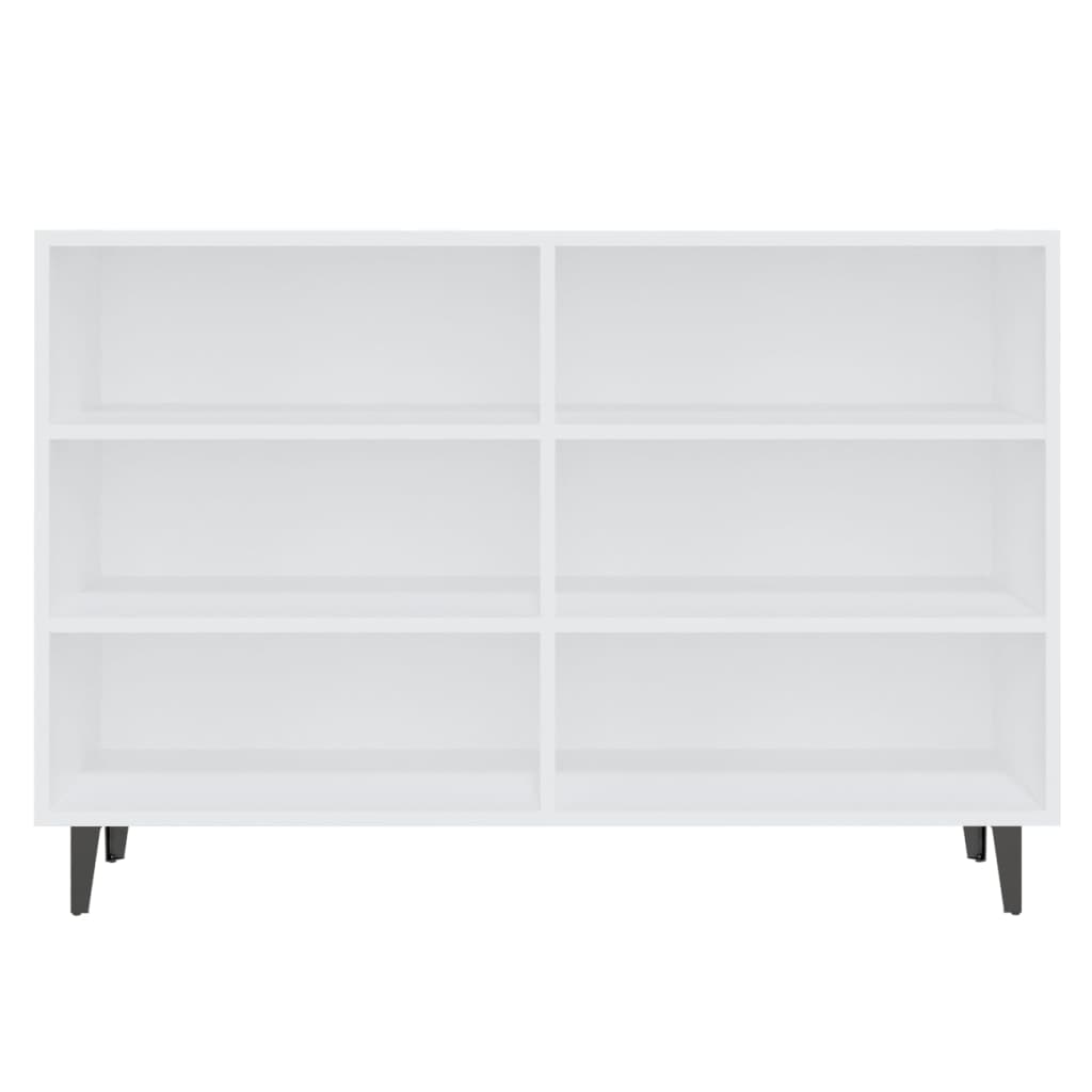 Aparador Lotiv - Cor Branco -  Com 6 Prateleiras - 103,5x35x70 cm - Design Moderno