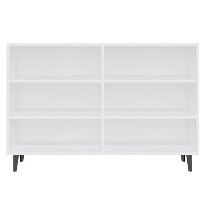 Aparador Lotiv - Cor Branco -  Com 6 Prateleiras - 103,5x35x70 cm - Design Moderno