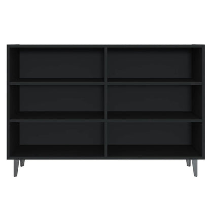 Aparador Lotiv - Cor Preto -  Com 6 Prateleiras - 103,5x35x70 cm - Design Moderno