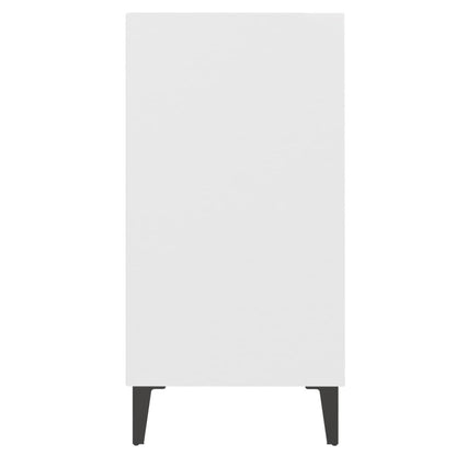 Aparador Yang - Cor Branco - Com 3 Prateleiras - 57x35x70 cm - Em Contraplacado e Pernas em Metal - Design Minimalista