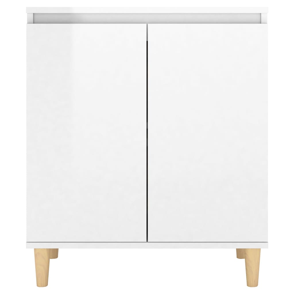 Aparador Thauan de 60cm - Branco Brilhante - Design Escandinavo