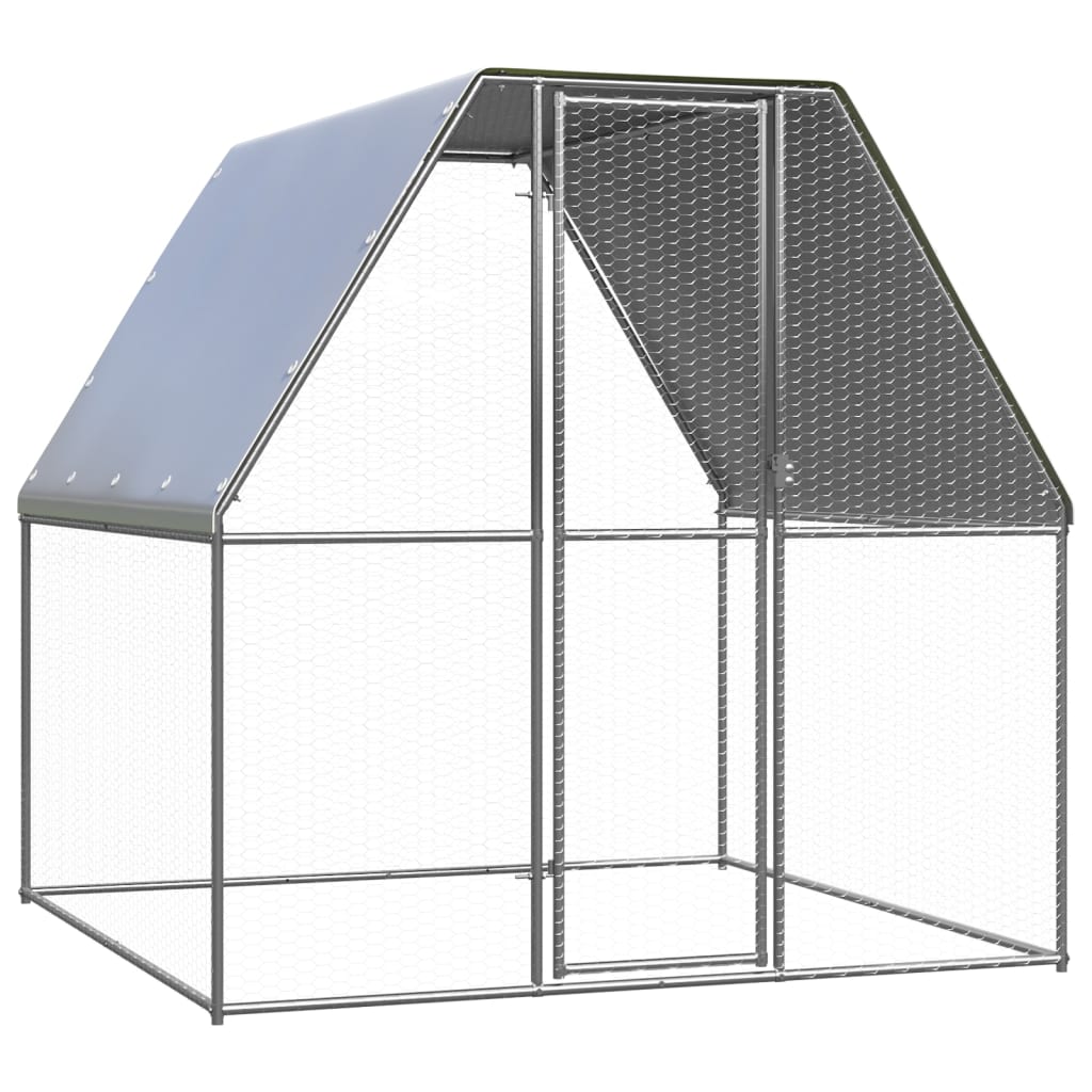 Galinheiro de exterior 2x2x2 m aço galvanizado