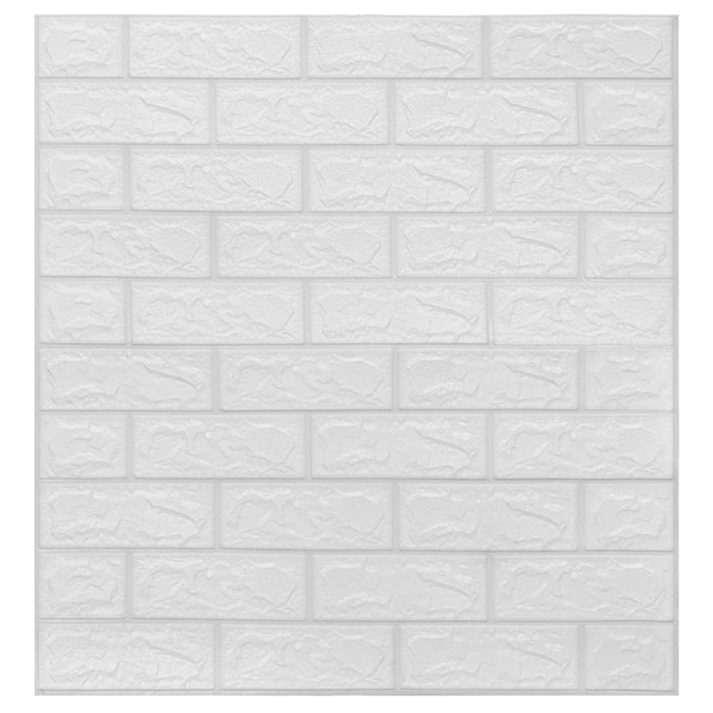 Papel de parede 3D autoadesivo tijolos 20 pcs branco