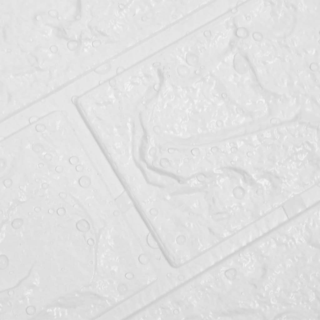 Papel de parede 3D autoadesivo tijolos 20 pcs branco