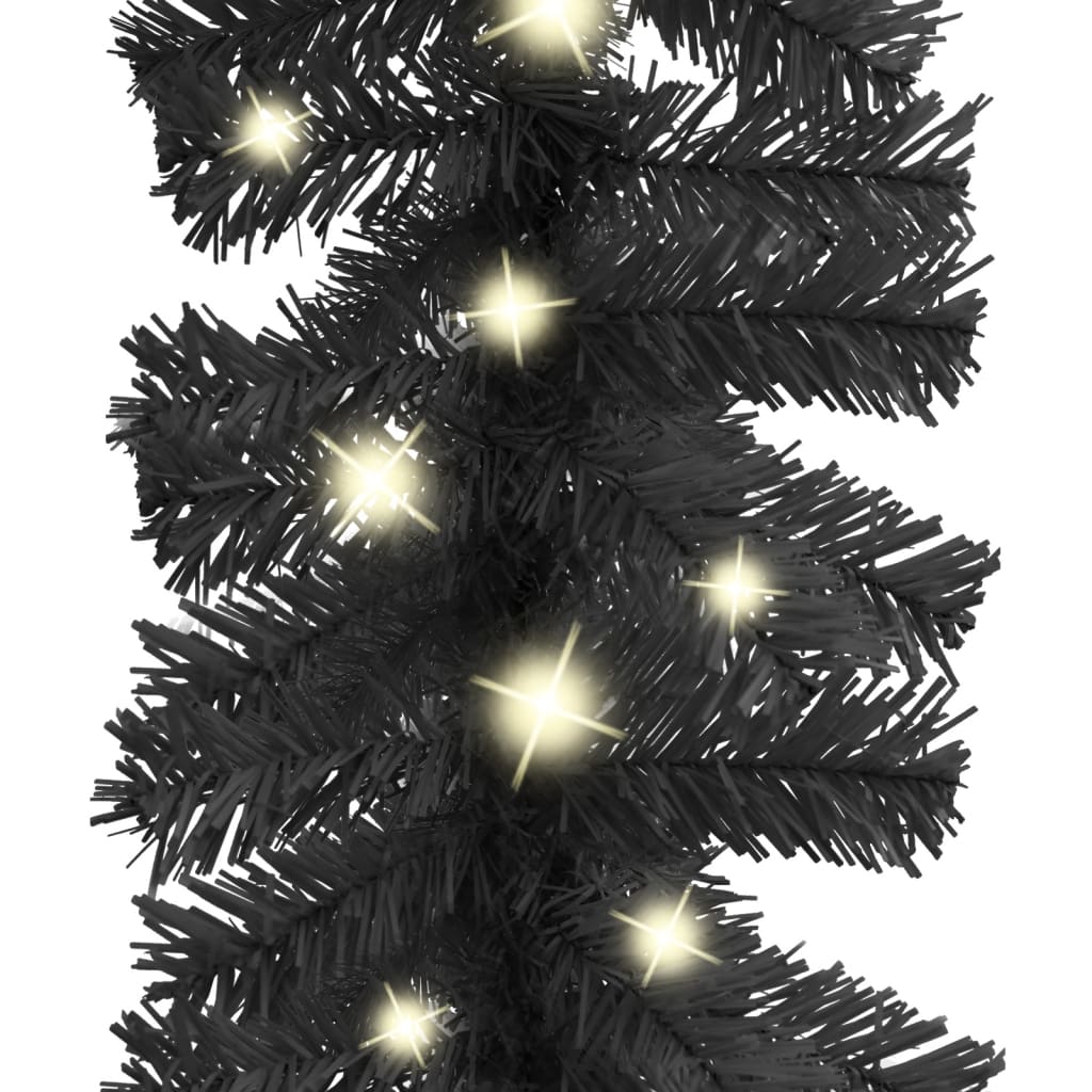 Grinalda de Natal com luzes LED 5 m preto