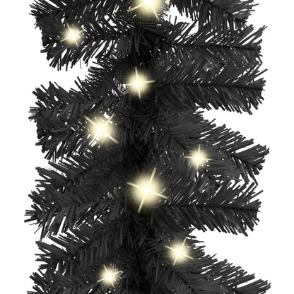 Grinalda de Natal com luzes LED 10 m preto