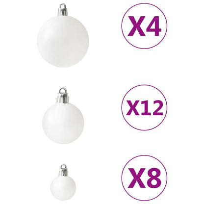 Conjunto de bolas de natal 100 pcs branco