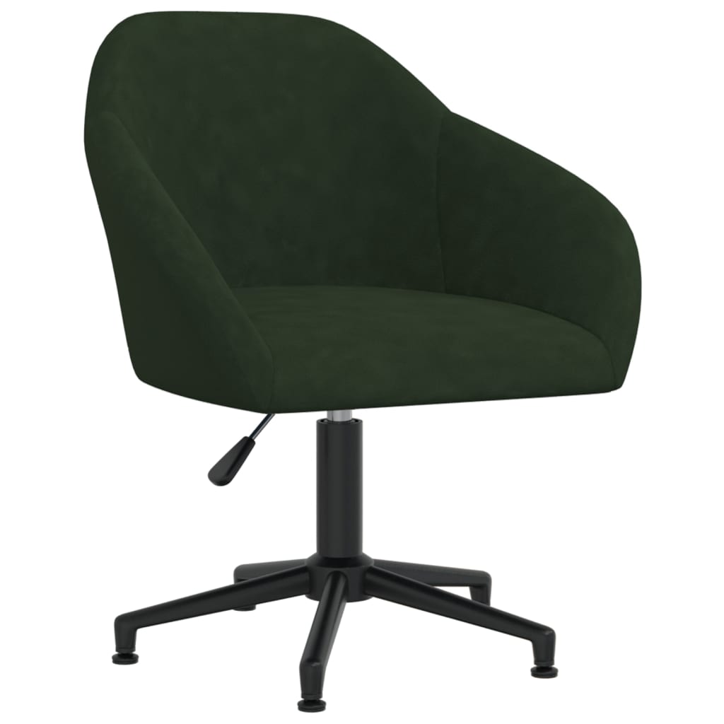 Cadeiras de jantar giratorias 2 pcs veludo verde-escuro