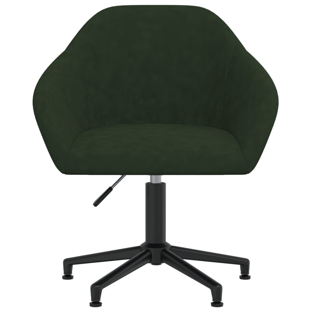 Cadeiras de jantar giratorias 2 pcs veludo verde-escuro