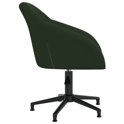 Cadeiras de jantar giratorias 2 pcs veludo verde-escuro