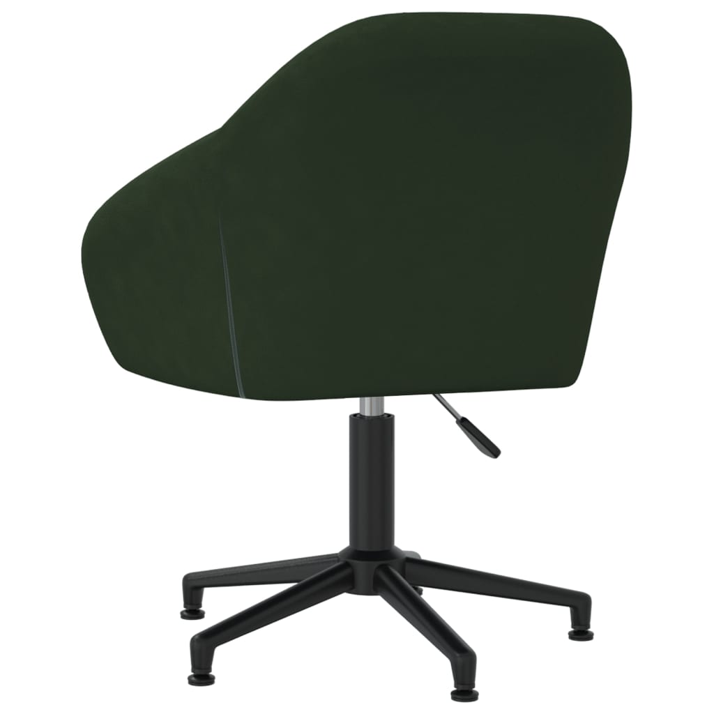 Cadeiras de jantar giratorias 2 pcs veludo verde-escuro