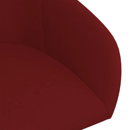 Cadeiras de jantar giratórias 2 pcs veludo vermelho tinto