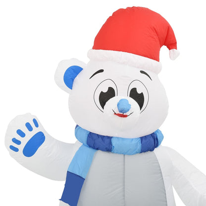 Urso polar insuflável de Natal LED interior/exterior 1,8 m