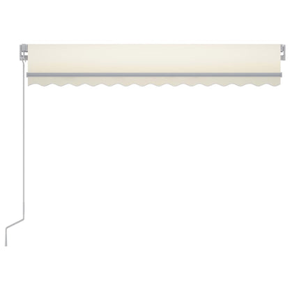 Toldo retrátil manual com LED 300x250 cm cor creme