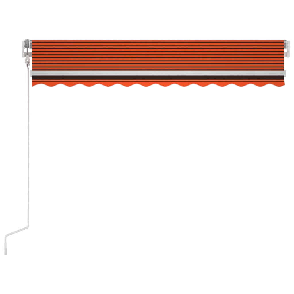 Toldo autom. LED e sensor de vento 300x250 cm laranja/castanho