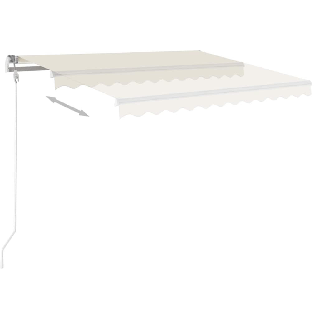 Toldo retrátil manual 350x250 cm cor creme