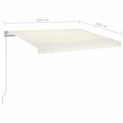 Toldo retrátil manual 350x250 cm cor creme