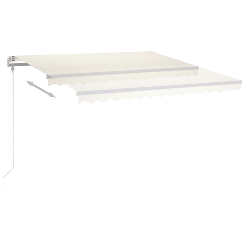 Toldo automático com LED e sensor de vento 400x300 cm cor creme