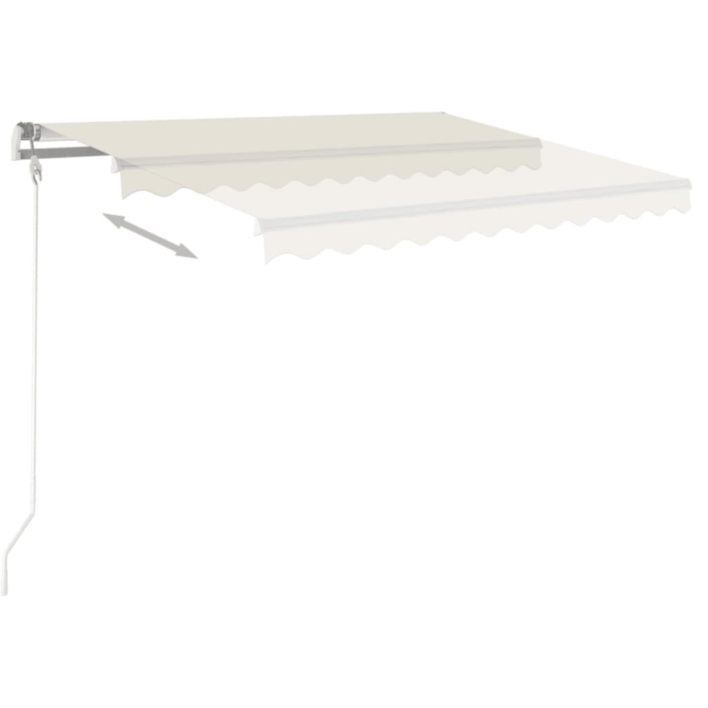 Toldo retrátil manual 450x300 cm cor creme