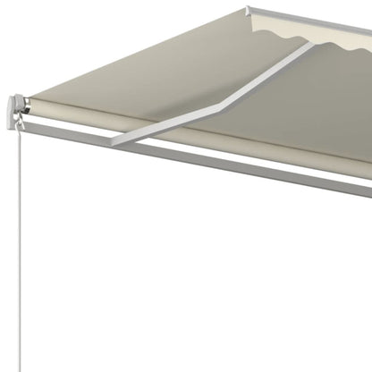 Toldo retrátil manual 450x300 cm cor creme