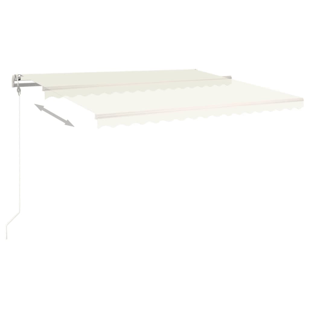 Toldo retrátil automático 450x300 cm cor creme