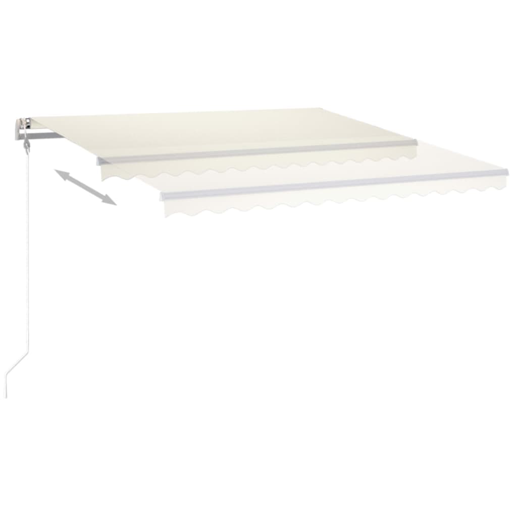 Toldo automático com LED e sensor de vento 450x300 cm cor creme