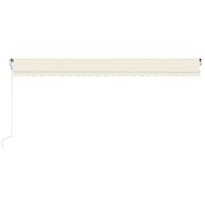 Toldo automático com LED e sensor de vento 600x300 cm cor creme