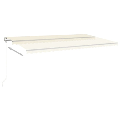 Toldo automático com LED e sensor de vento 600x300 cm cor creme