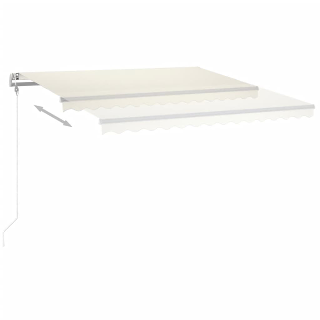 Toldo automático com LED e sensor de vento 400x350 cm cor creme