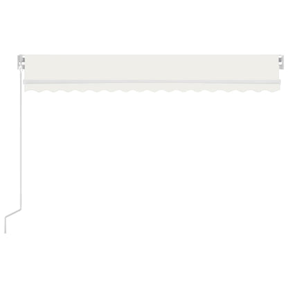 Toldo retrátil manual com LED 450x350 cm cor creme