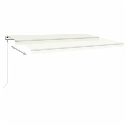 Toldo retrátil automático 500x350 cm cor creme