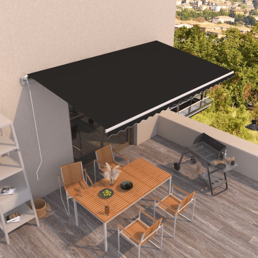 Toldo retrátil automático 500x350 cm antracite