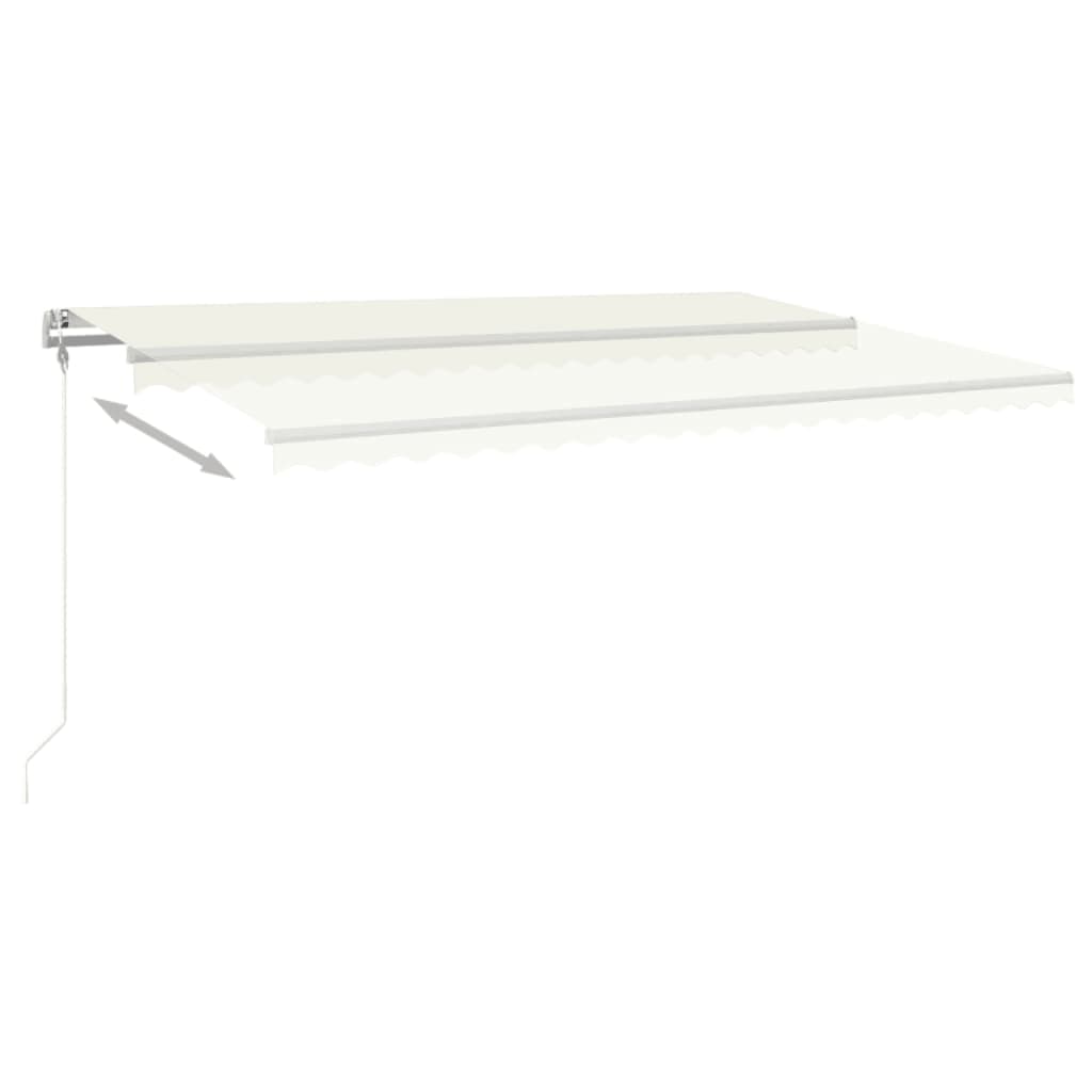 Toldo automático com LED e sensor de vento 500x350 cm cor creme