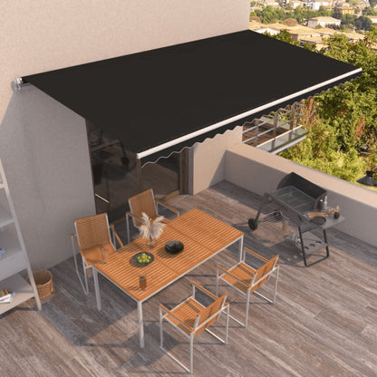 Toldo retrátil manual 600x350 cm antracite