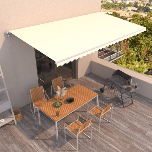 Toldo retrátil automático 600x350 cm creme