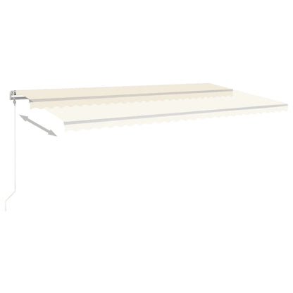 Toldo automático com LED e sensor de vento 600x350 cm creme