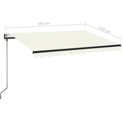 Toldo retrátil automático 350x250 cm creme