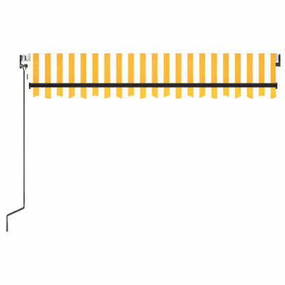 Toldo autom. c/ LED e sensor de vento 350x250 cm amarelo/branco