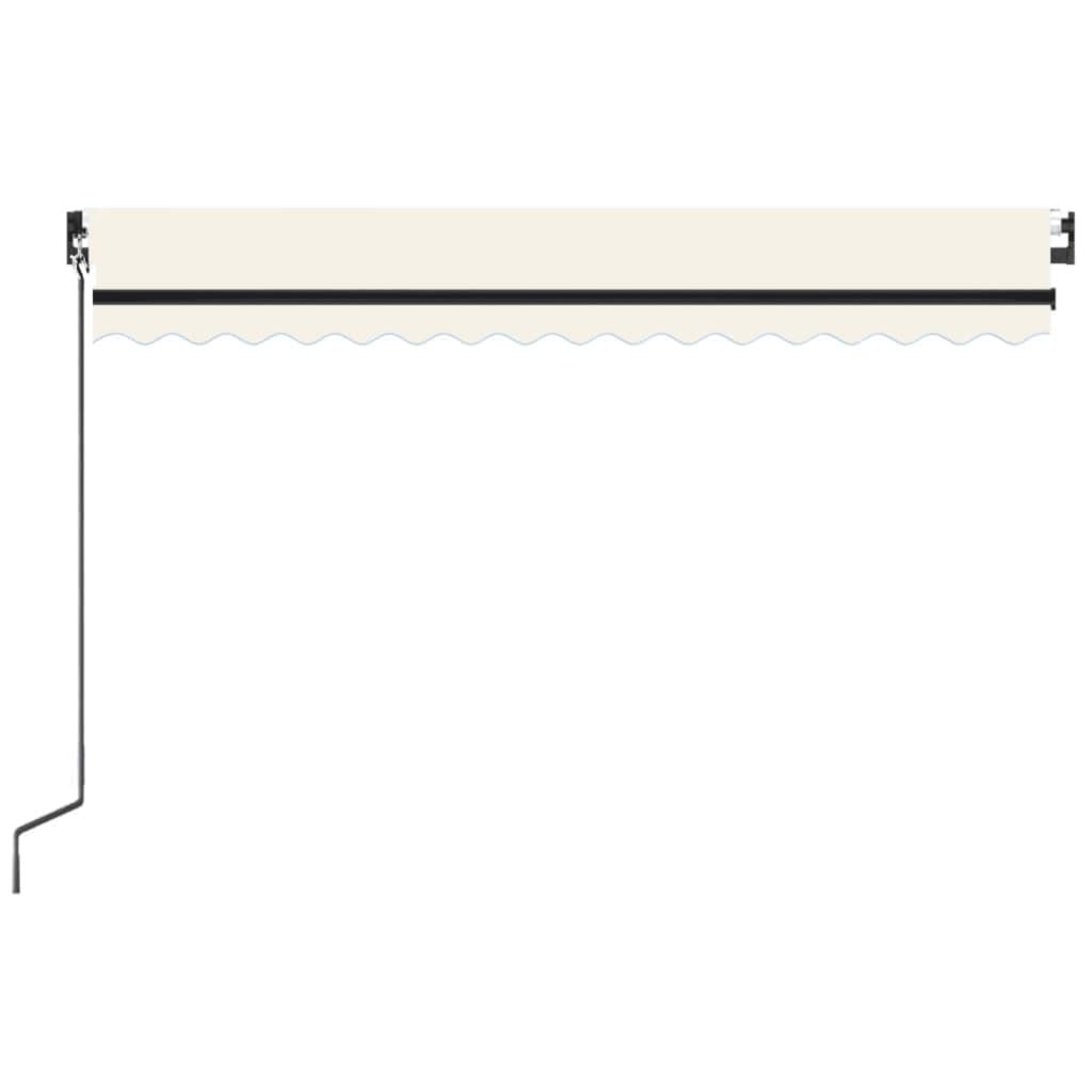 Toldo retrátil manual com LED 450x300 cm cor creme