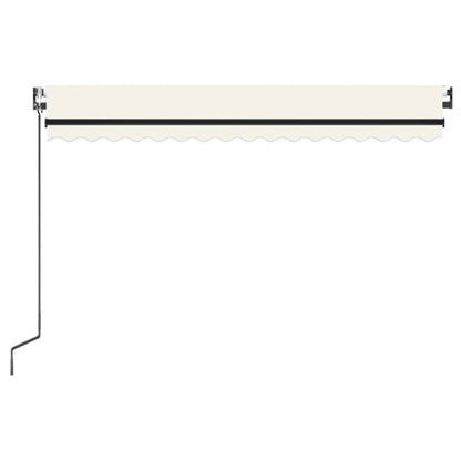 Toldo automático com LED e sensor de vento 450x300 cm creme