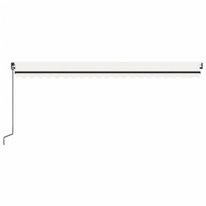 Toldo retrátil automático 500x300 cm cor creme