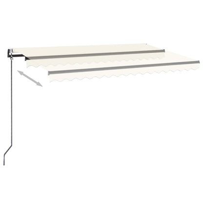 Toldo automático com LED e sensor de vento 500x300 cm cor creme