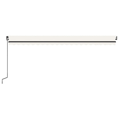 Toldo automático com LED e sensor de vento 500x300 cm cor creme