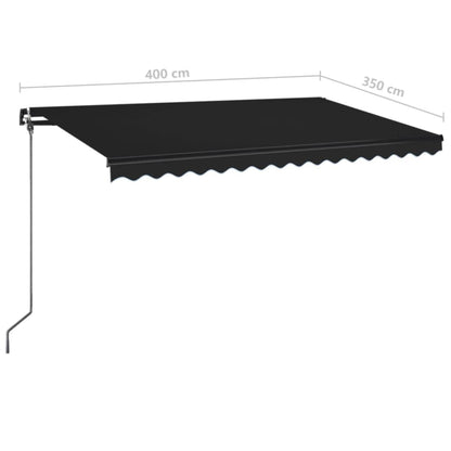 Toldo retrátil manual 400x350 cm antracite