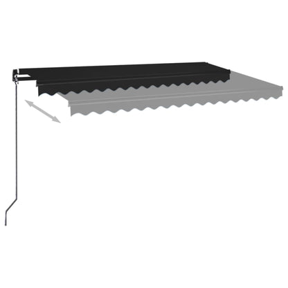 Toldo retrátil manual com LED 400x350 cm antracite