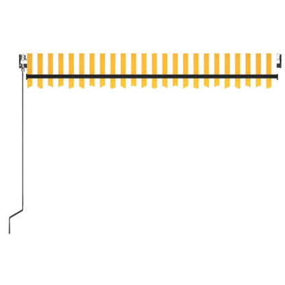 Toldo retrátil automático 400x350 cm amarelo e branco