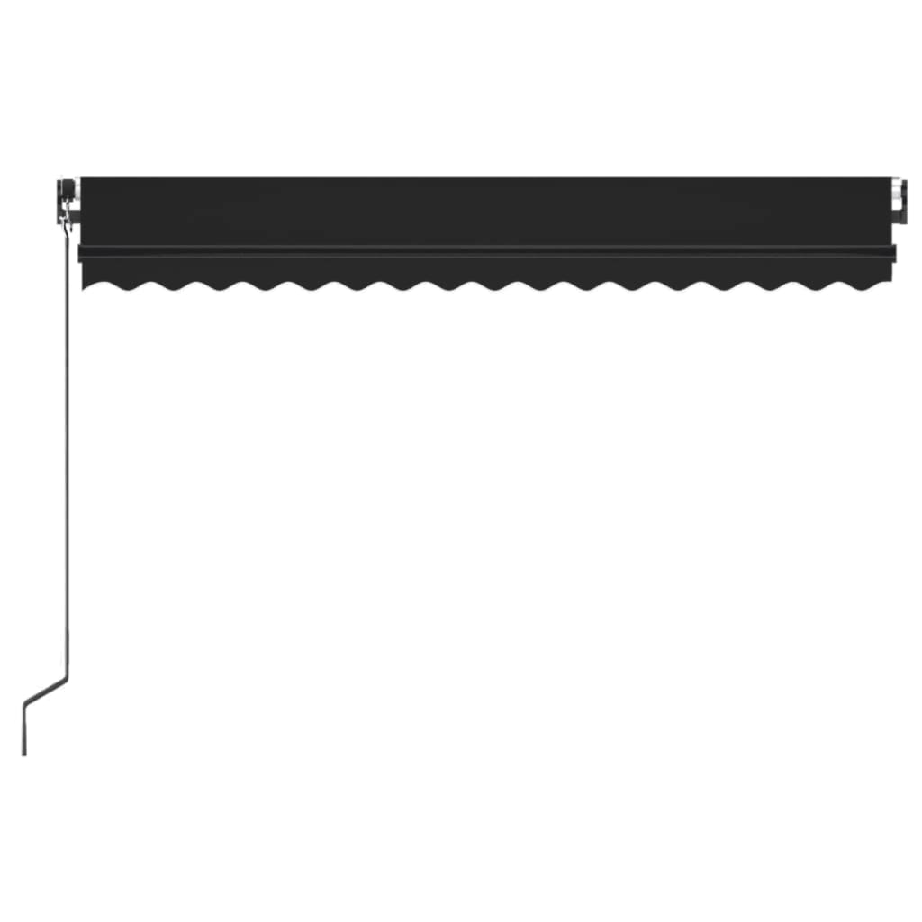 Toldo retrátil manual com LED 450x350 cm antracite