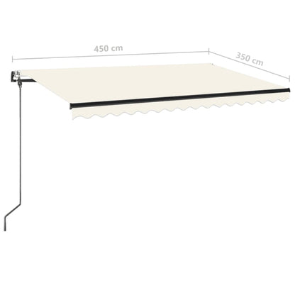 Toldo retrátil automático 450x350 cm cor creme